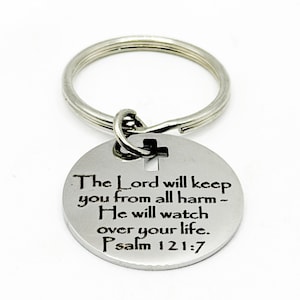 Llavero de protección cristiana del Salmo 121-7