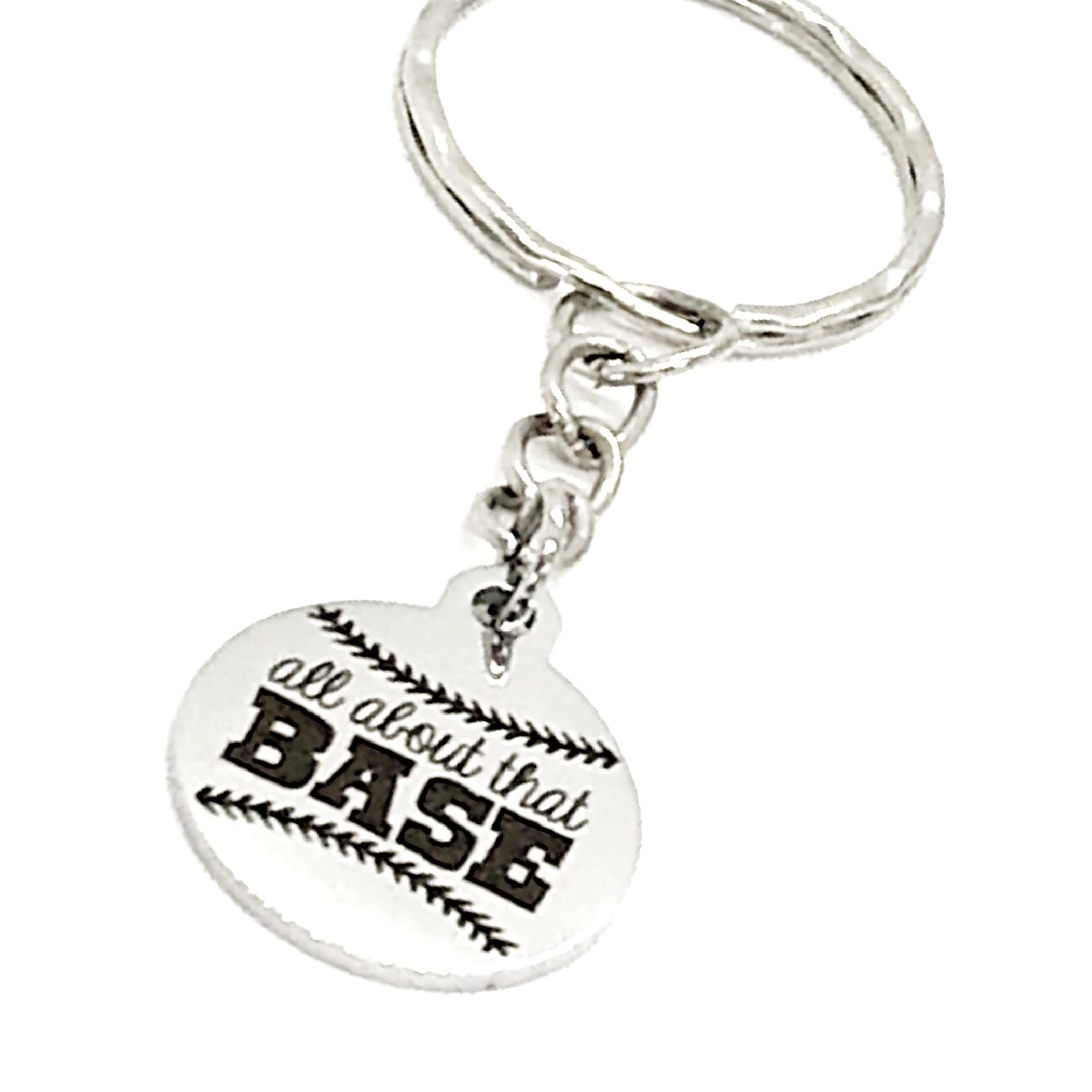 Baseball Mom Keychain, All About That BASE Keychain