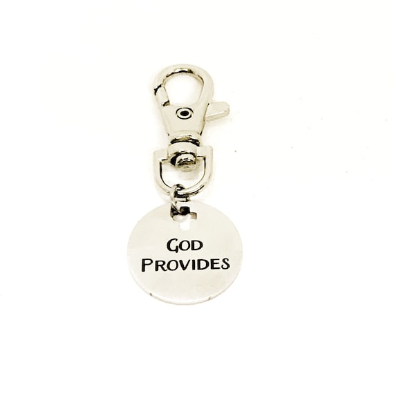 Bag Charm, God Provides Clip, Gift For Son, Gift For Daughter, Gift From Mom, Bible Bag Charm Clip, Keychain Clip, Christian Bag Charm Gift