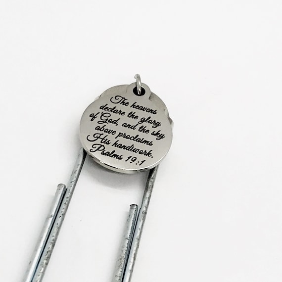 Bookmark Gift, The Heavens Declare The Glory Of God Bookmark, Psalm 19 1 Bookmark, Planner Bookmark, Charm Bookmark, Paperclip Bookmark