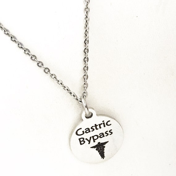 Gastric Bypass Necklace, Gastric Bypass Medical Necklace, Weight Loss Surgery, Weight Loss Jewelry, Medical ID Jewelry, Medical Caduceus