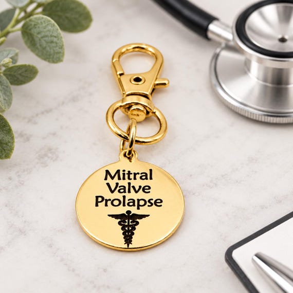 Mitral Valve Prolapse Goldtone Clip On Charm