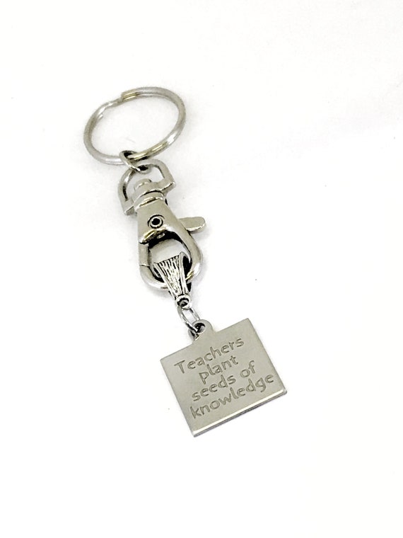 Teacher Gift, Back To School Gifts, Teachers Plant Seeds of Knowledge Keychain, Teacher Keychain, New Teacher Gift, Special Teacher Gift