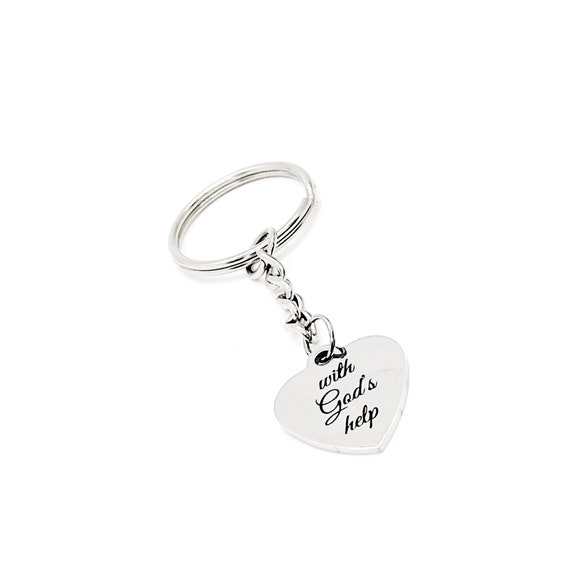 Faith Gift, With God’s Help Keychain, Keychain Gift, Christian Keychain, Charm Keychain, Christian Encouragement, I Can Do All Things