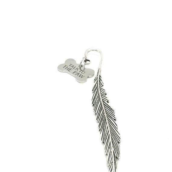 Talk To The Paw Charm Stem Bookmark, Hook Bookmark, Reader Gift, Book Lover, Gift For Her, Gift For Him, Planner Bookmark, Dog Lover