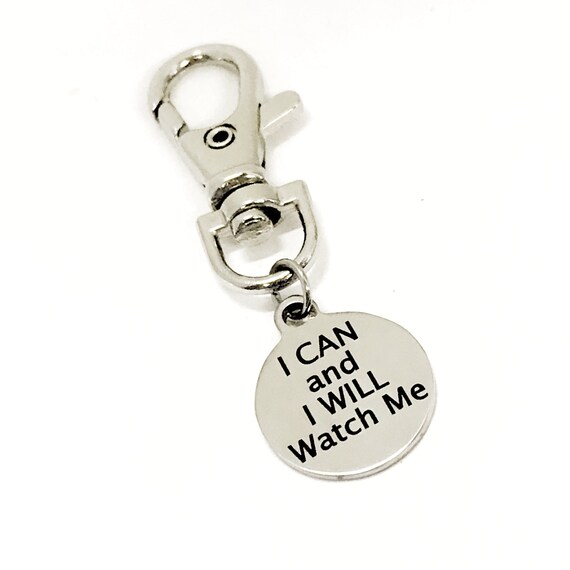 Bag Charm, Purse Charm, I Can And I Will Watch Me Clip On Charm, Sports Bag Charm, Motivation Quote, Planner Charm, Entrepreneur Gift