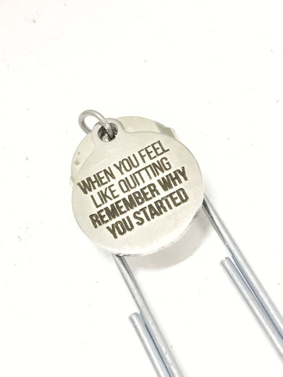 Encouraging Gifts, Encouraging Bookmarks, Remember Why You Started Bookmark, Planner Paper Clip Bookmark, Encouraging Success, Team Gifts