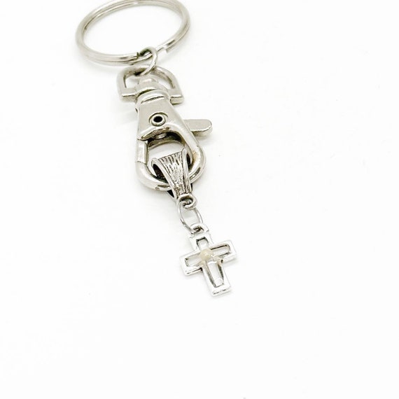 Mustard Seed Cross Charm Keychain, Matthew 17 20, Faith As Small As A Mustard Seed, Graduation, Bible Verse, Christian