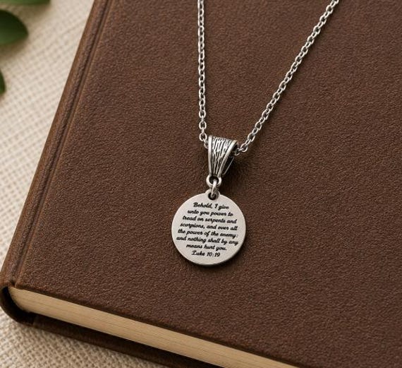 Luke 10 19 Protection Scripture Necklace