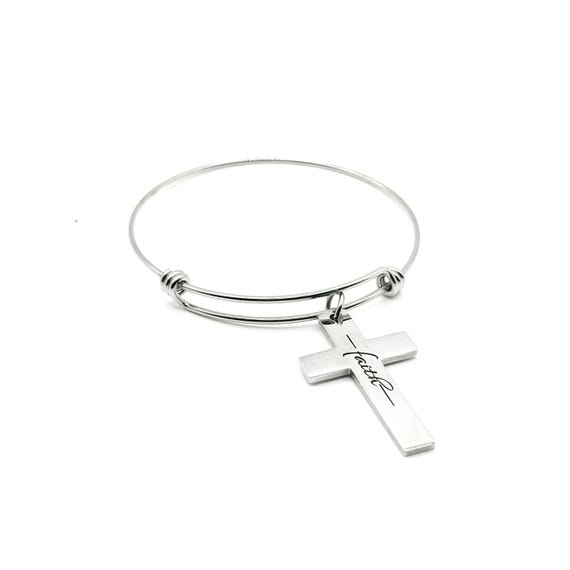 Faith Cross Charm Bracelet
