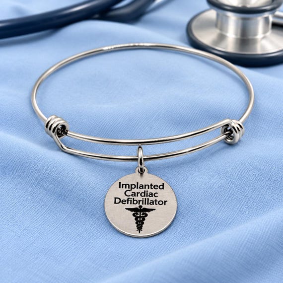 Implanted Cardiac Defibrillator Charm Bracelet