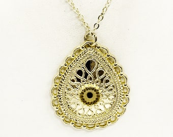 Collana con semi di senape, ciondolo con semi di senape, gioielli con semi di senape, collana color oro, collana cristiana, regalo cristiano, regalo di gioielli