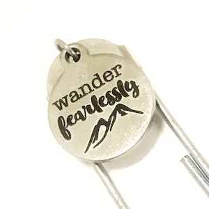 Travel Gift, Travel Lover Gift, Wander Fearlessly Bookmark, Travel Journal Bookmark, Planner Bookmark, Bookmark Gift