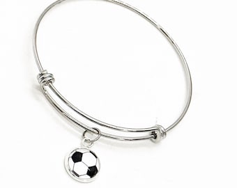 Soccer Charm Bracelet, Soccer Mom Gift, Soccer Player, Soccer Girlfriend, Gift For Her, Wife Gift, Team Mom, Coach’s Wife, Jewelry Gifts