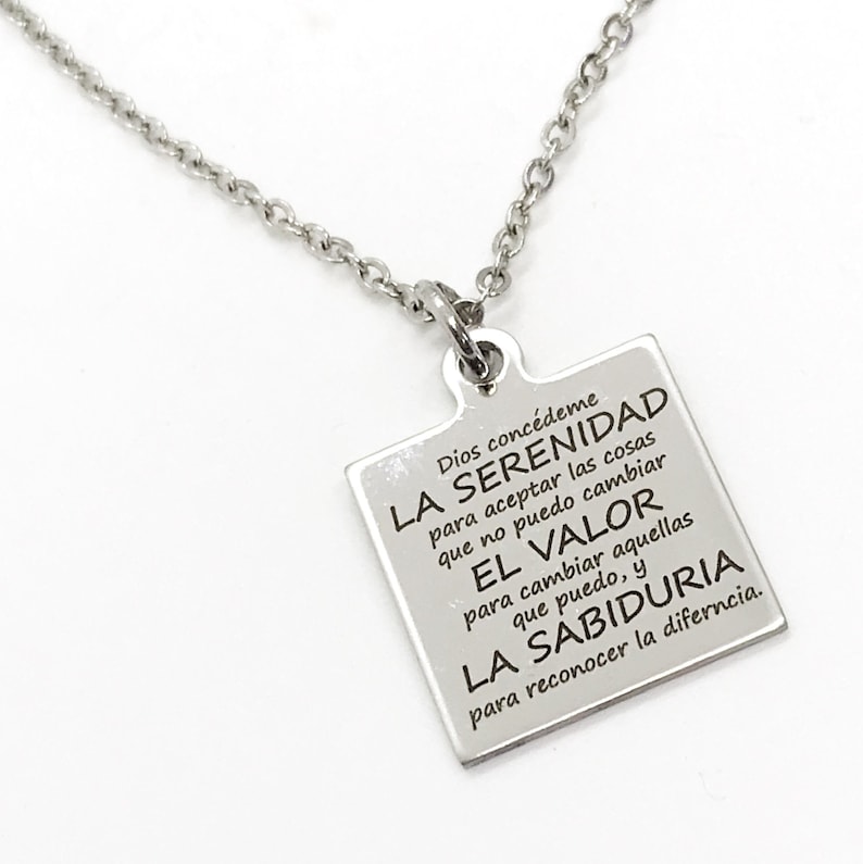 Charm Anklet Spanish Serenity Prayer Anklet Serenity Prayer Etsy