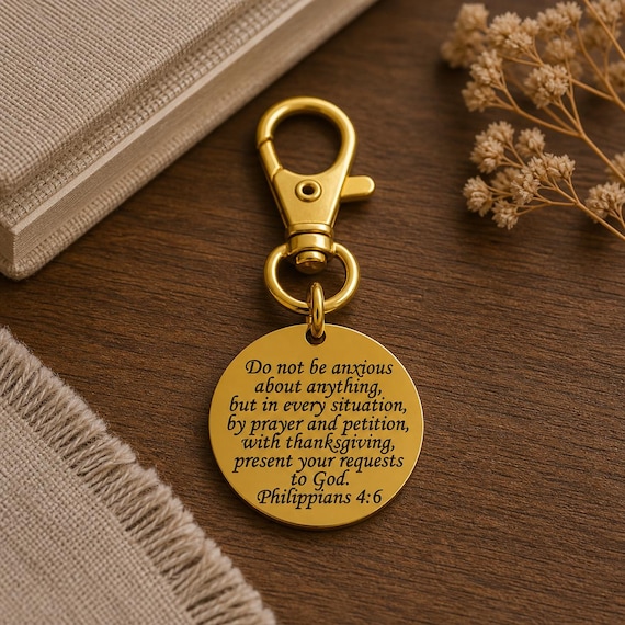 Do Not Be Anxious Gold-Plated Clip On Charm