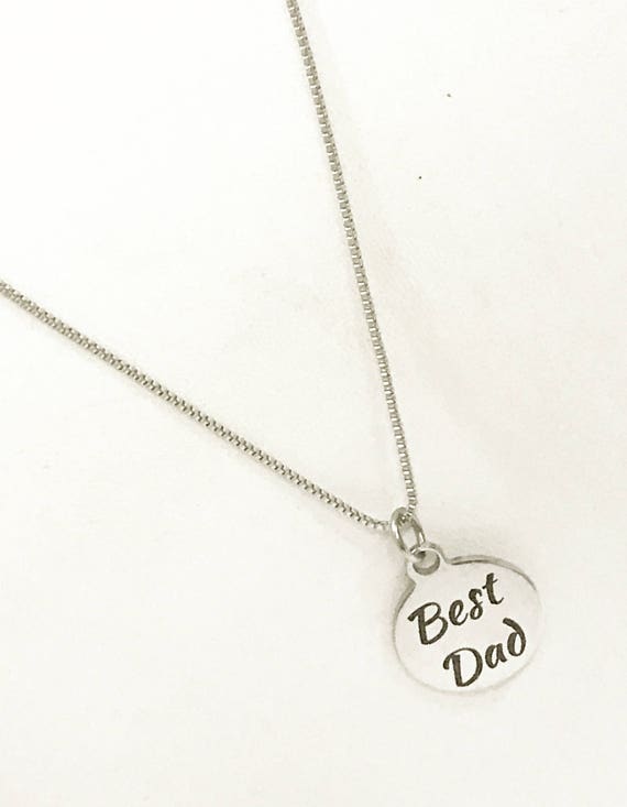 Best Dad Necklace, Stainless Steel Necklace, Gift For Dad, Dad Jewelry, Dad Gift, Gift From Kids, Best Dad Gifts, Gift From Children