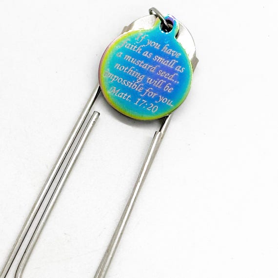 Mustard Seed Scripture Gift, Planner Bookmark, Faith Bookmark, Matthew 17 20 Scripture Planner Paper Clip Bookmark, Faith Of A Mustard Seed