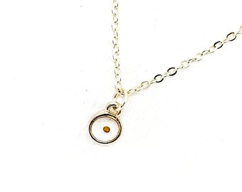 Collana con semi di senape, gioielli con semi di senape, fede con semi di senape, collana con semi di senape color oro, gioielli cristiani, regalo con collana cristiana