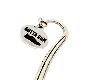 Runner Gift, Gotta Run Charm Bookmark, Runner Reader Gift, Planner Bookmark, Hook Bookmark, Gift For Her, Gift For Him, Cross Country Team