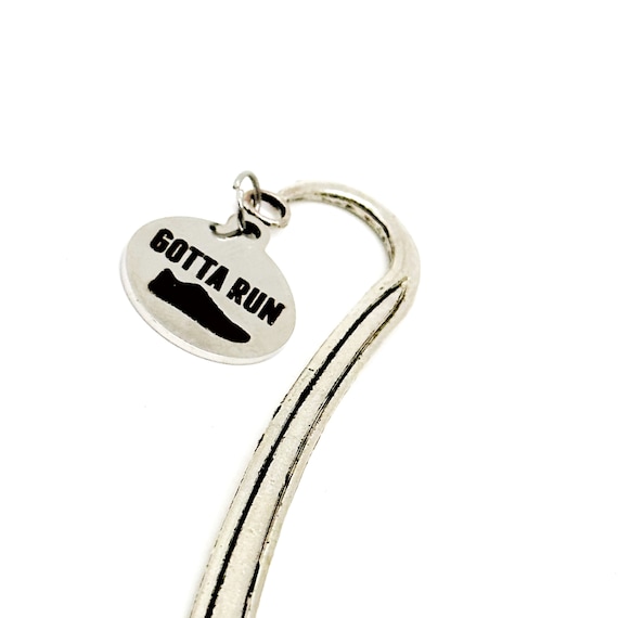 Runner Gift, Gotta Run Charm Bookmark, Runner Reader Gift, Planner Bookmark, Hook Bookmark, Gift For Her, Gift For Him, Cross Country Team