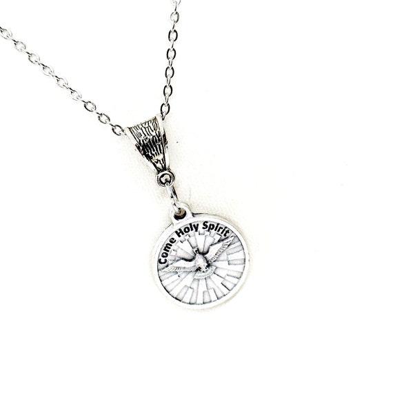 Come Holy Spirit Pendant Necklace, Faith Necklace, Gift For Her, Sunday School Teacher, Pastor Wife Gift, Christian Faith Gift