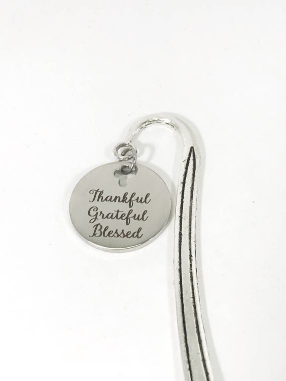 Thankful Grateful Blessed Bookmark, Reader Gift, Planner Bookmark, Thankful Grateful Blessed Gifts, Bible Bookmark Gifts, Planner Gifts