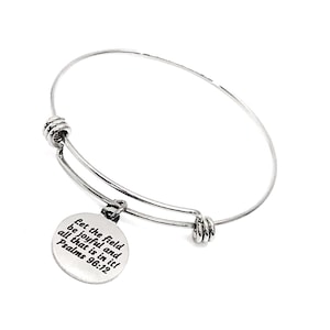 Scripture Gift, Let The Field Be Joyful Bracelet, Student Athlete Gift, Baseball Mom Gift, Football Mom Gift, Soccer Mom Gift, Daughter Gift