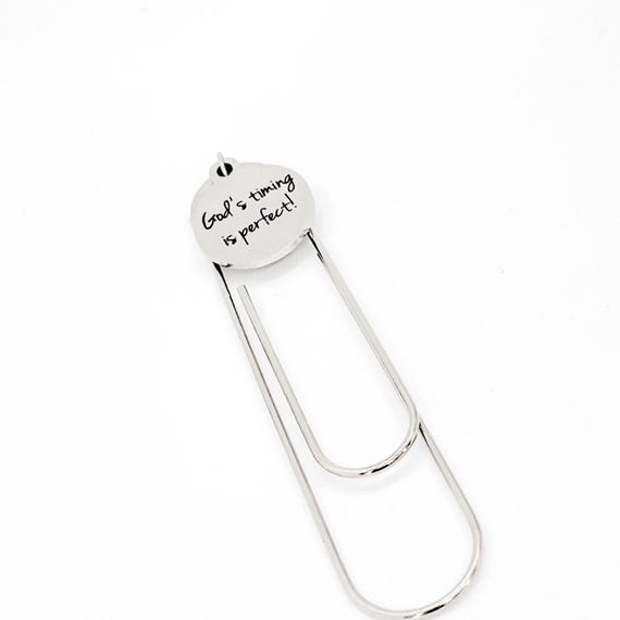 God’s Timing Is Perfect Charm Paperclip Bookmark, God’s Plan For You, Faith Gift, Christian Quotes, Bible Bookmark, Daughter Gift, Son Gift