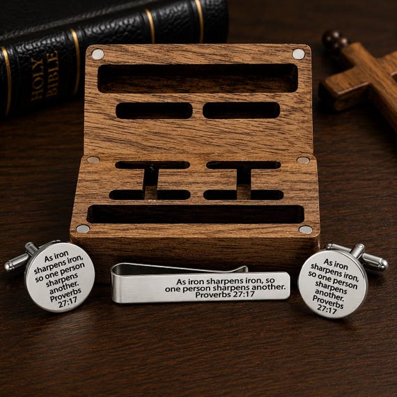 As Iron Sharpens Iron Boxed Gift Set For Him 20mm