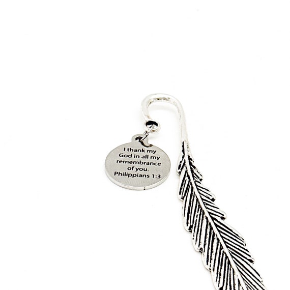 I Thank My God In All My Remembrance Of You Charm Bookmark, Philippians 1 3, Missionary Gift, Faith Bookmark, Bible Bookmark, Christian