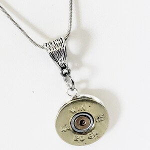 Shotgun Shell Necklace, 20 Gauge Shotgun Shell Pendant Necklace, Shotgun Shell Jewelry, 20g Shotgun Shell Jewelry, Shooting Sports Necklace image 2