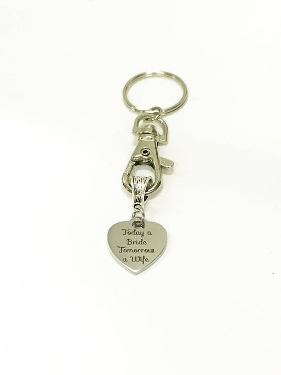 Today A Bride Tomorrow A Wife Keychain, Wedding Gift For Bride, Engagement Gift, Something New Gift For Her, New Bride Gift For Daughter