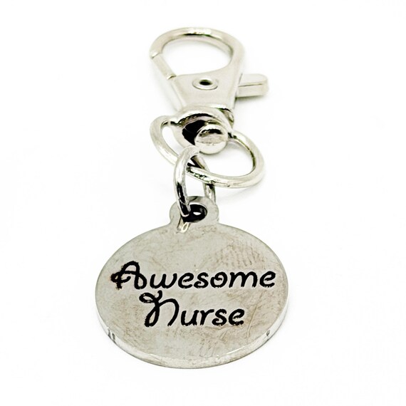 Awesome Nurse Clip On Charm Stainless Steel