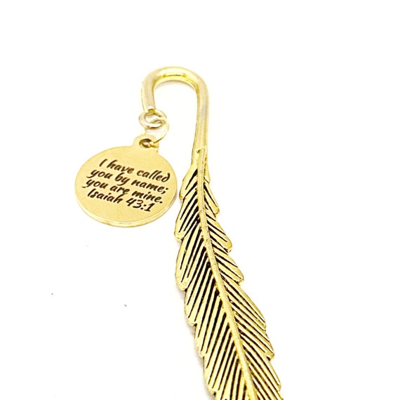 I Have Called You By Name You Are Mine Isaiah 43 1 Charm Bookmark, Faith Gift, Baptism Gift, Bible Bookmark, Planner Bookmark, Scripture