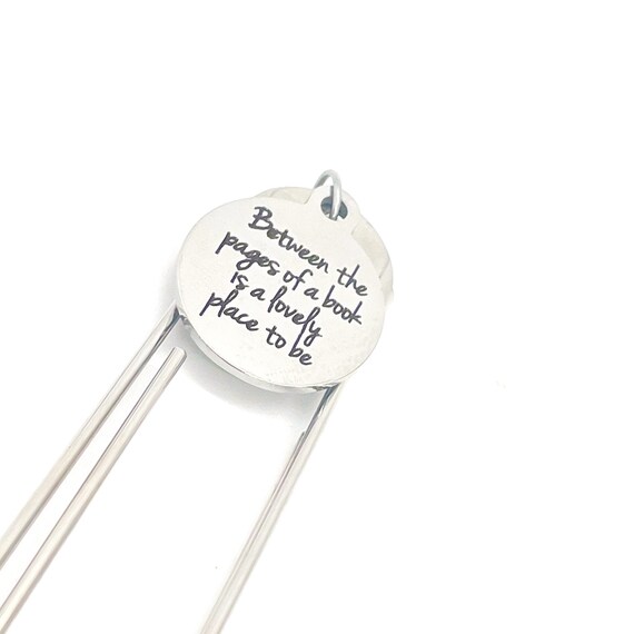 Reader Gift, Between The Pages Of A Book Is A Lovely Place To Be Charm Bookmark, Paperclip Bookmark, Gift For Her, Book Lover Gift