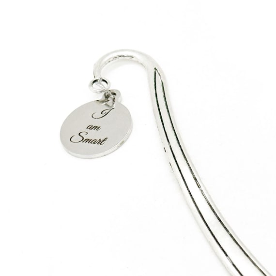 I Am Smart Bookmark, Reader Gift, Charm Bookmark, Gift For Her, Daughter Gift, Wife Gift, Encouraging Her, Motivating, Graduation, College