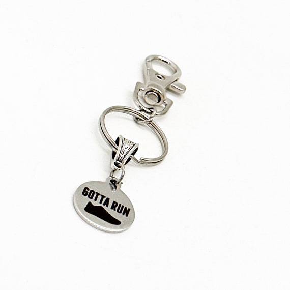 Gotta Run Charm Clip On Keychain, Runner Gifts, Marathon Runner, Track Team, Cross Country Team Gifts, Gift For Her, Gift For Him, Daughter