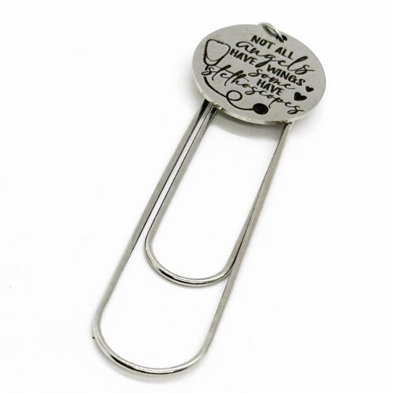 Some Angels Have Stethoscopes Charm Bookmark, Doctor Gift, Nurse Gift, Health Care Worker, Medical Caregiver, Gift For Her, Gift For Him