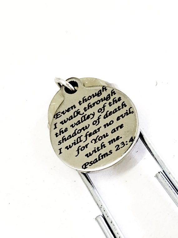 Christian Bookmark, 23rd Psalm Bookmark, Bible Journaling Bookmark, Christian Gift, Planner Accessories, Planner Bookmark, Fear No Evil