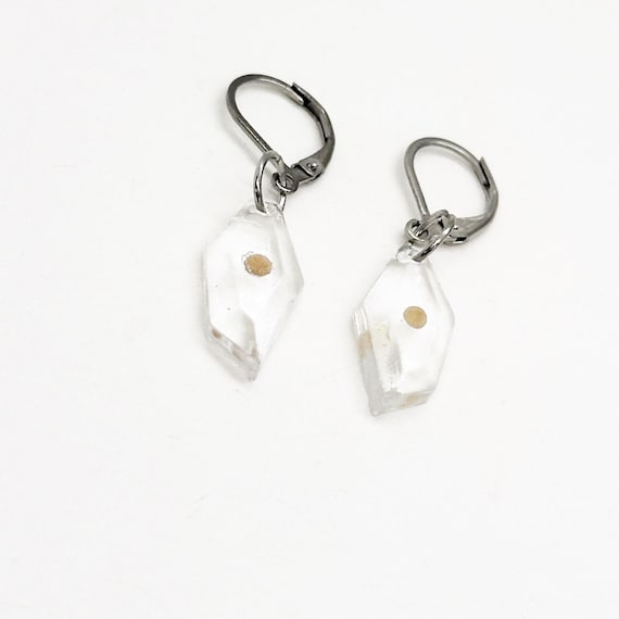 Mustard Seed Resin Lever Back Earrings,  Mustard Seed Jewelry, Matthew 17 20, Mustard Seed Faith Jewelry, Bible Verse Gift, Scripture, Faith