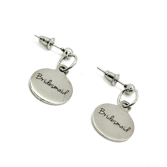 Bridesmaid Charm Earrings, Wedding Party Gifts, Dress Rehearsal, Best Friend, Bridal Party Gifts, Sister In Law, Wedding Jewelry
