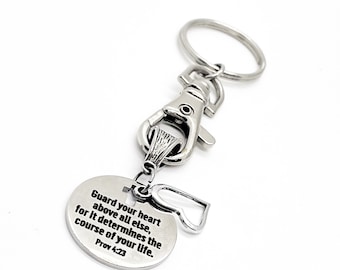 Scripture Gift, Guard Your Heart Above All Else, Proverbs 4 23 Keychain, Scripture Keychain, Faith Gifts, Bible Verse