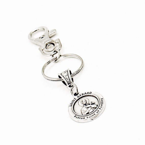 Saint Gerard Patron Saint Of Fertility Charm Clip On Keychain, Catholic Saints, Faith Gifts, Trying To Conceive, Wanting A Baby, Praying