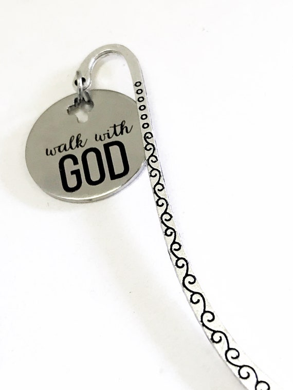 Bookmark Gift, Walk With God Bookmark, Encouraging Gift, Baptism Gift, Planner Bookmark, Planner Charm, Reader Gift, Bible Bookmark