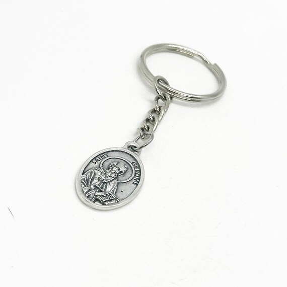Patron Saint Prayer Gifts, Saint Gerome Charm Key Chain, Patron Saint Of Bible Scholars, Catholic, Librarians, School Children, Students