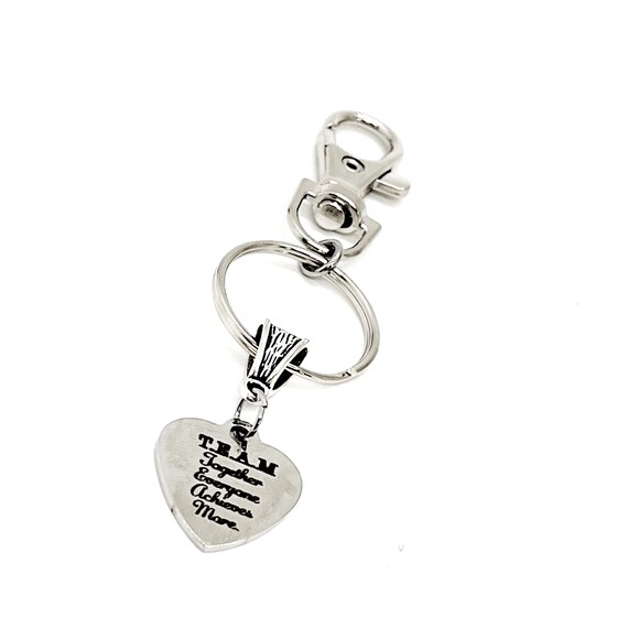 Teammate Gifts, TEAM Together Everyone Achieves More Charm Clip On Keychain, Gift For Team Members, Encouraging Team, Work Team, Sport Team