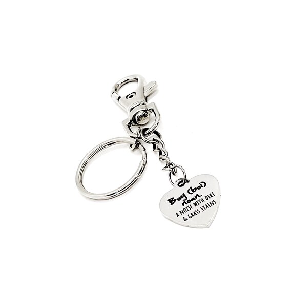 Wife Gift, Boy A Noise With Dirt And Grass Stains Keychain, Baseball Mom Gift, Gift For Her, New Mom Gift, Baby Shower Gift, Baby Reveal