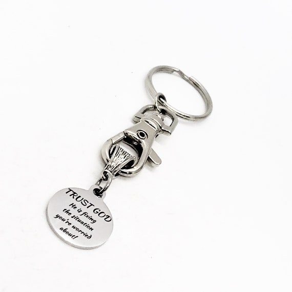 Faith Gift, Trust God Keychain, Keychain Gift, Faith Keychain, Christian Keychain, Christian Gift, God Is Fixing The Situation
