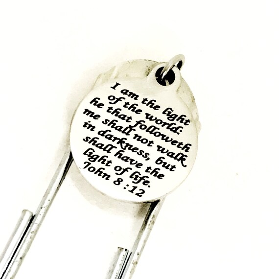 Bookmark Gift, I Am The Light Of The World Bookmark, John 8 12 Bookmark, Bible Bookmark, Christian Gift, Scripture Gift, Planner Bookmark